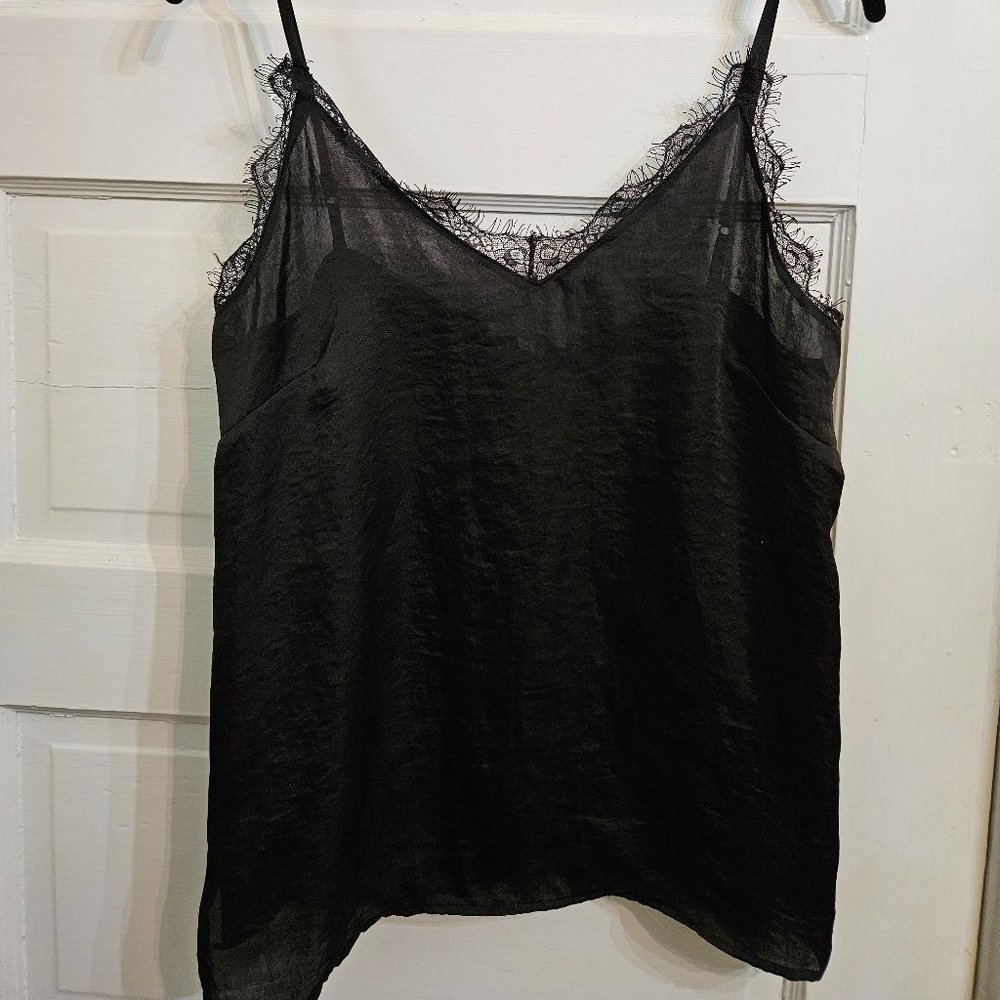 Olivia Graye Silk Lace Spaghetti Strap Tank Top